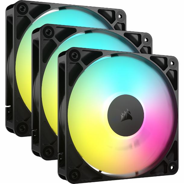 FAN COOLER KIT X3 120MM CORSAIR RS120 ARGB