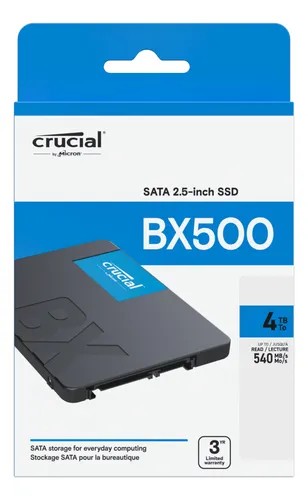 DISCO SSD CRUCIAL 4TB BX500 2.5 SATA 3.0 540MB/S