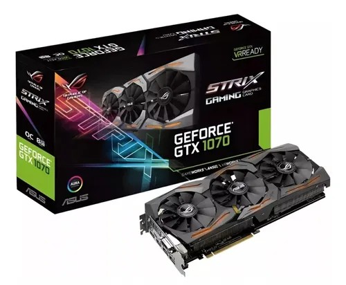 OUTLET PLACA DE VIDEO ASUS ROG STRIX GTX 1070 8GB GDDR6
