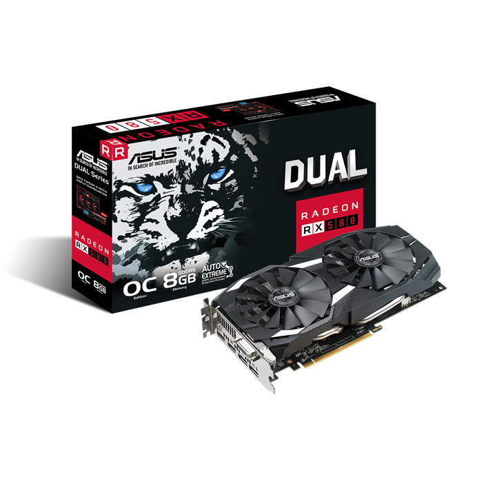 OUTLET PLACA DE VIDEO ASUS DUAL RADEON RX 580 8GB OC GDDR5
