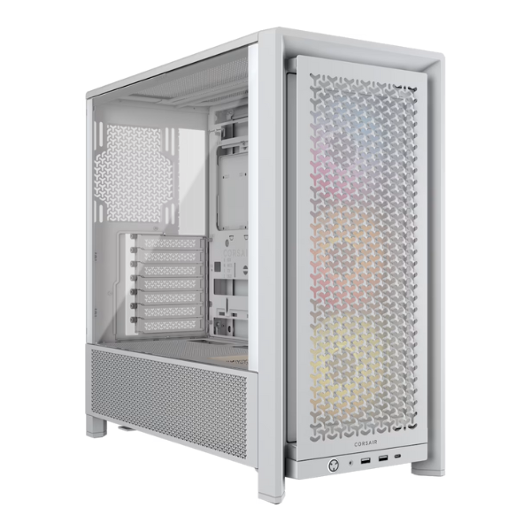 GABINETE CORSAIR 4000D FRAME RS ARGB MID-TOWER FANX3 WHITE