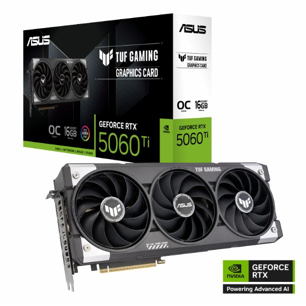Placa De Video Asus Tuf Gaming Geforce Rtx 5060 Ti Oc 16gb