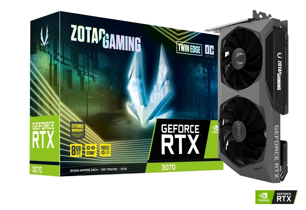 OUTLET PLACA DE VIDEO RTX 3070 ZOTAC GAMING TWIN EDGE OC 8GB LHR