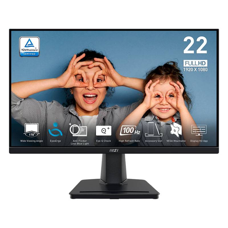 MONITOR MSI PRO MP225V 22" FHD 100HZ HDMI VGA