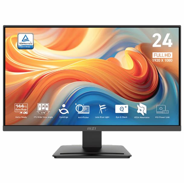 MONITOR GAMER 24" MSI PRO MP243L E14 FHD 144HZ 1MS HDMI VGA