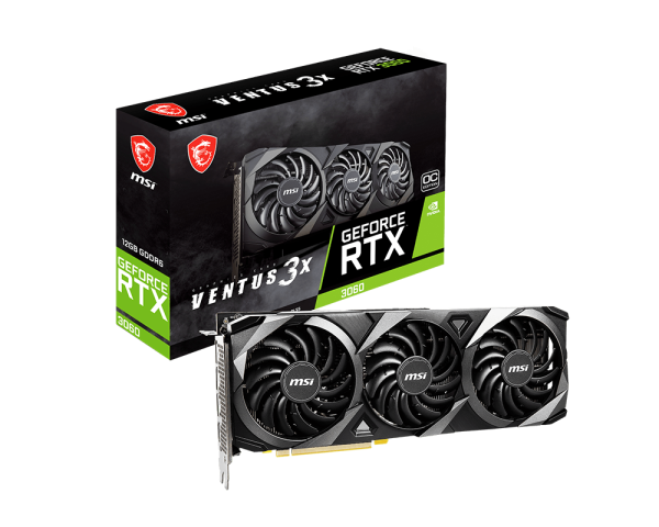 Placa De Video Msi Ventus Geforce Rtx 3060 3x 12g Oc