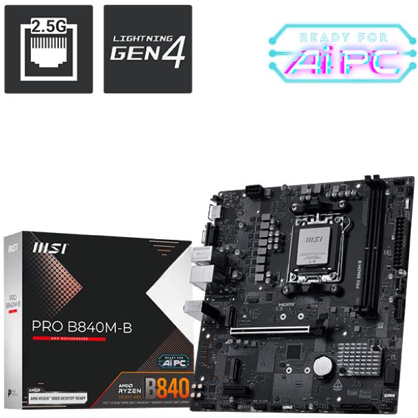 Motherboard Msi Pro B840m-b Am5 Ddr5