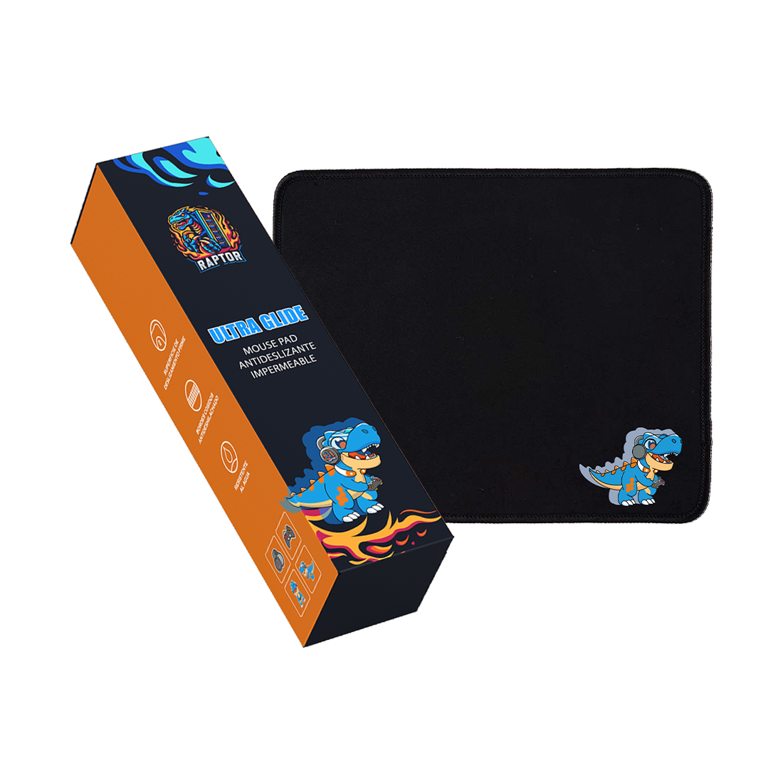 Mouse Pad Gamer Raptor Ultra Glide Antideslizante Impermeable S Rapty Edition