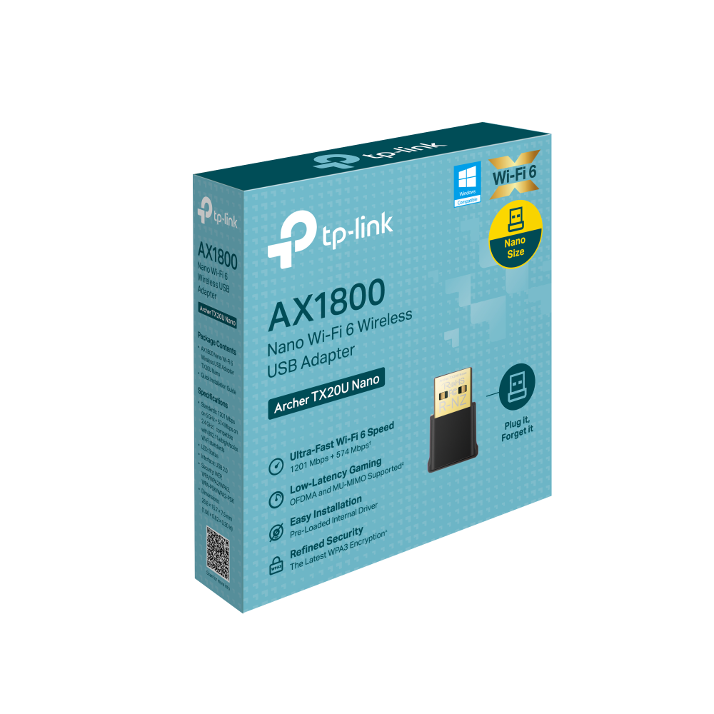 Adaptador Wifi Usb Nano Archer Tx20u Ax1800 Dual Band