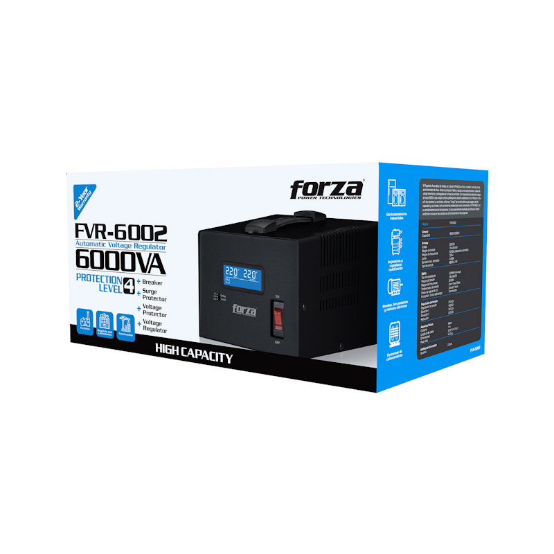 Estabilizador Forza Fvr-6002 6000va/3000w Nema Universal