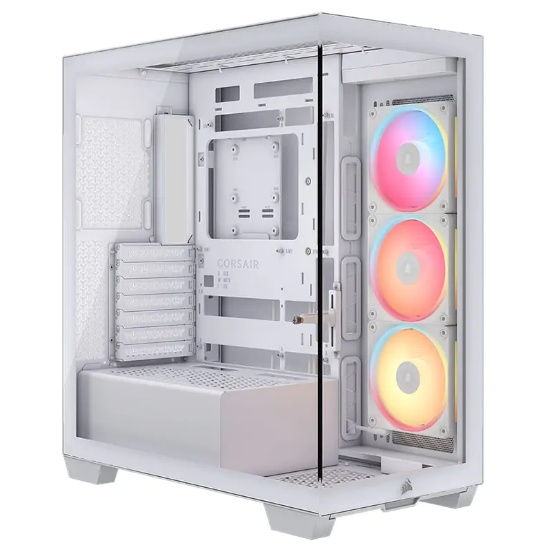Gabinete Corsair 3500x Lx-r Rgb Icue Mid-tower Tg White