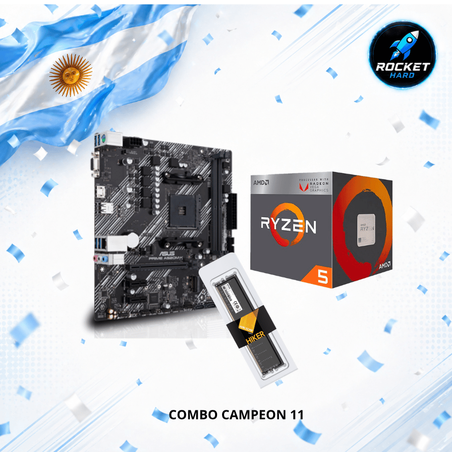 Combo Rocket Ryzen 5 3400g - 8gb - A520m