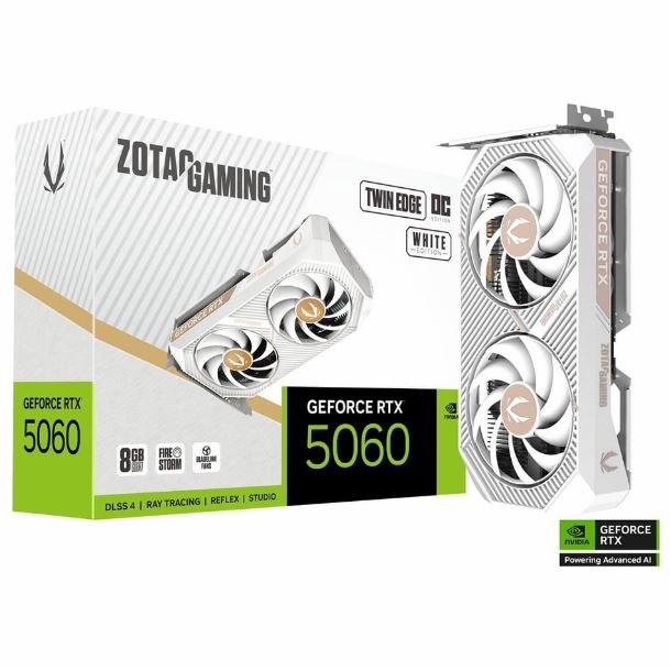 Placa De Video Zotac Rtx 5060 8gb Twin Edge Oc White