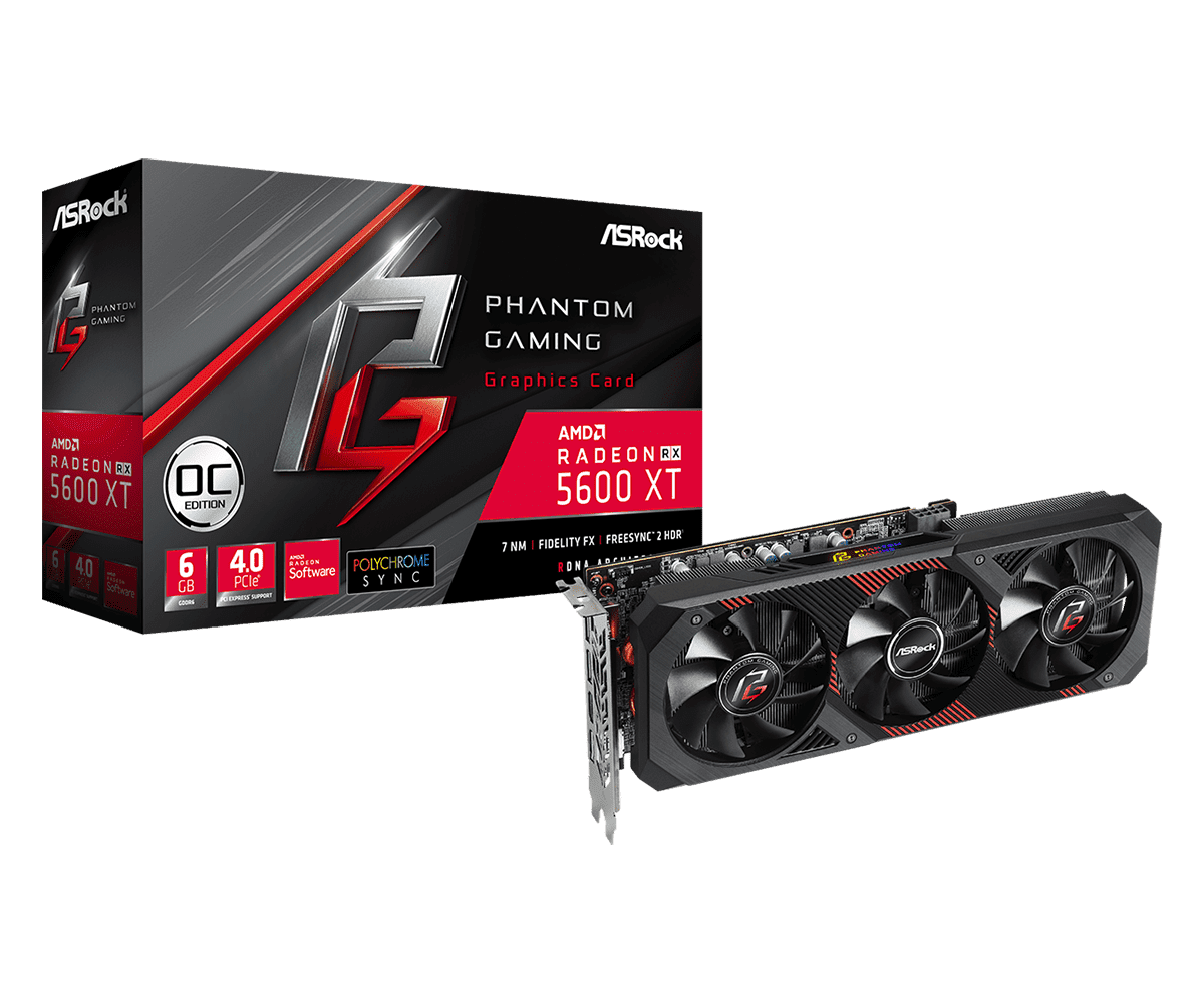 Outlet Placa De Video Asrock Phantom Gaming Rx 5600 Xt 6gb