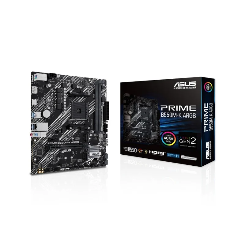 Motherboard Asus Prime B550m-k Argb Am4 Ddr4
