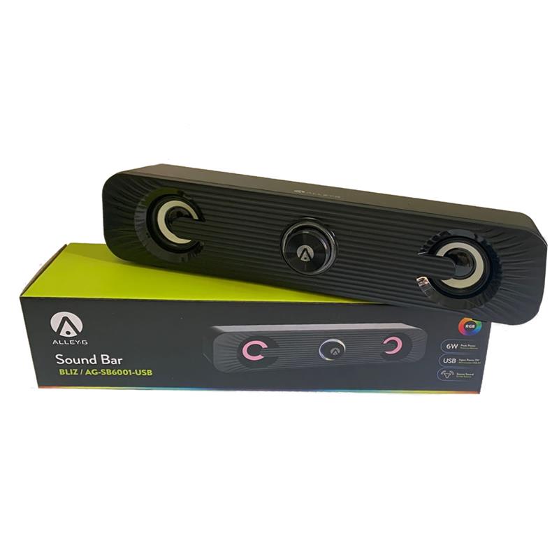 Alleyg Parlante Soundbar Bliz 6w Rms 3.5mm - Rgb - Usb