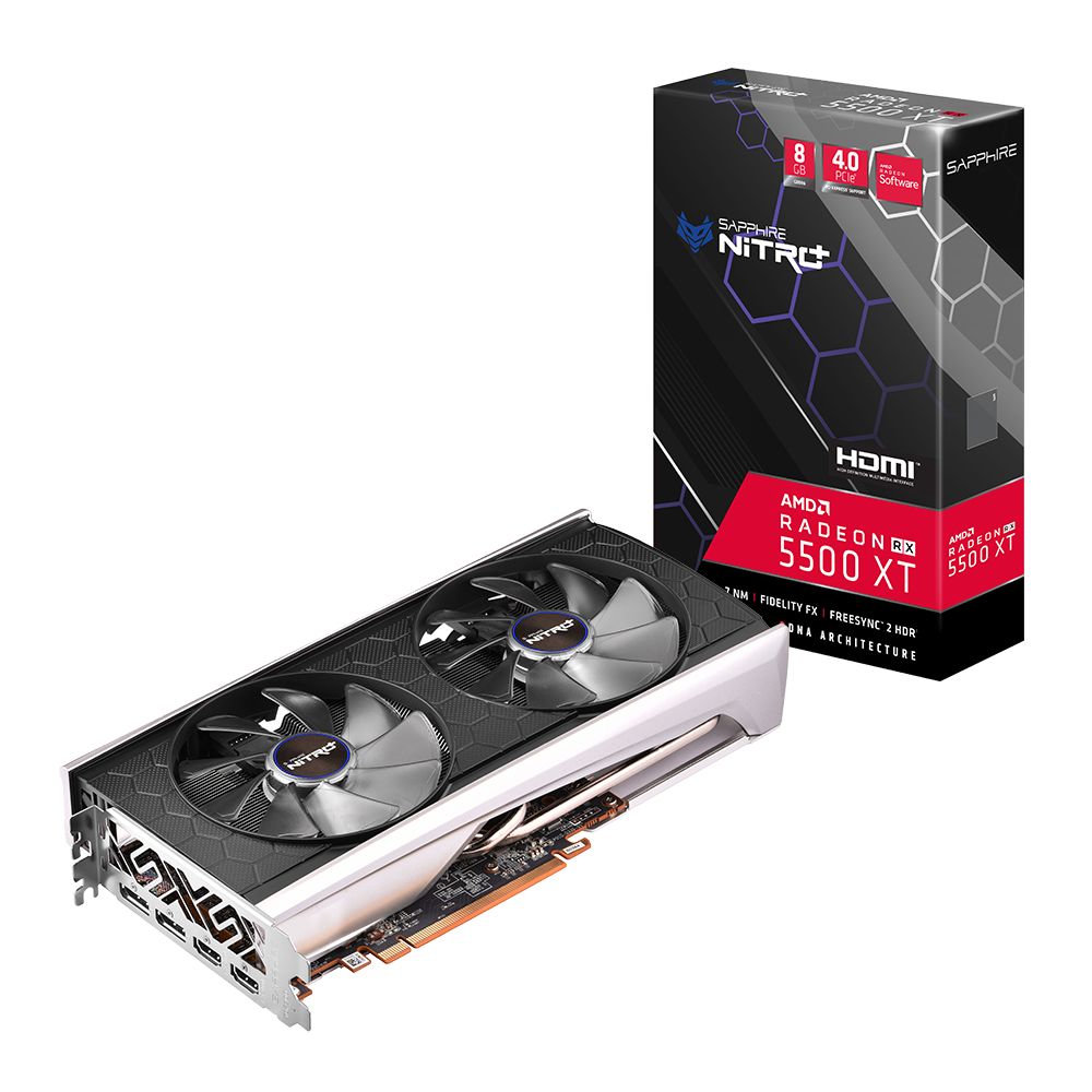 Outlet Placa De Video Sapphire Nitro Radeon Rx 5500 Xt 8gb