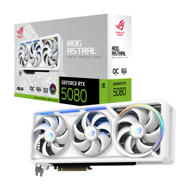 Placa De Video Asus Rog Astral Rtx 5080 O16gb White