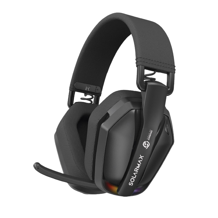 Auricular Solarmax Tri Mode Ultra Lightweight Gaming Black Wireless