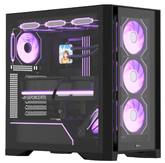 Gabinete Gamer Formula V Line Air Power G8 Floe Black Sin Controladores Rgb (atx, 5 Fans Floe 12 Arpw)