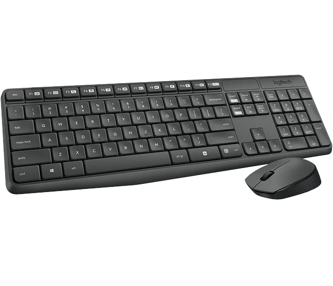 Teclado+mouse Logitech Wir Mk235 Grey