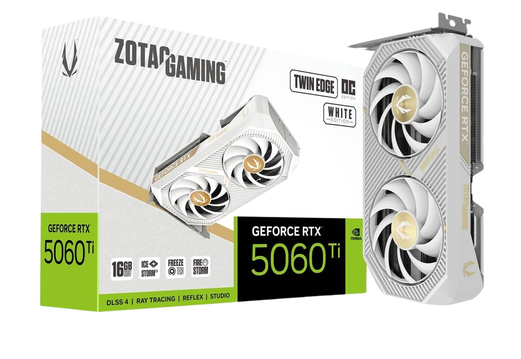 Placa De Video Zotac Rtx 5060 Ti 16gb Twin Edge Oc White