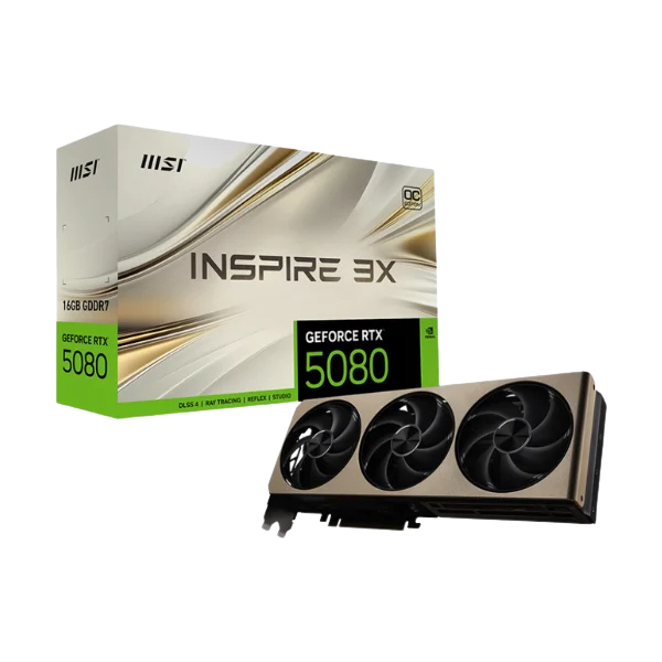 Placa De Video Msi Geforce Rtx 5080 Inspire 3x Oc 16gb Gddr7