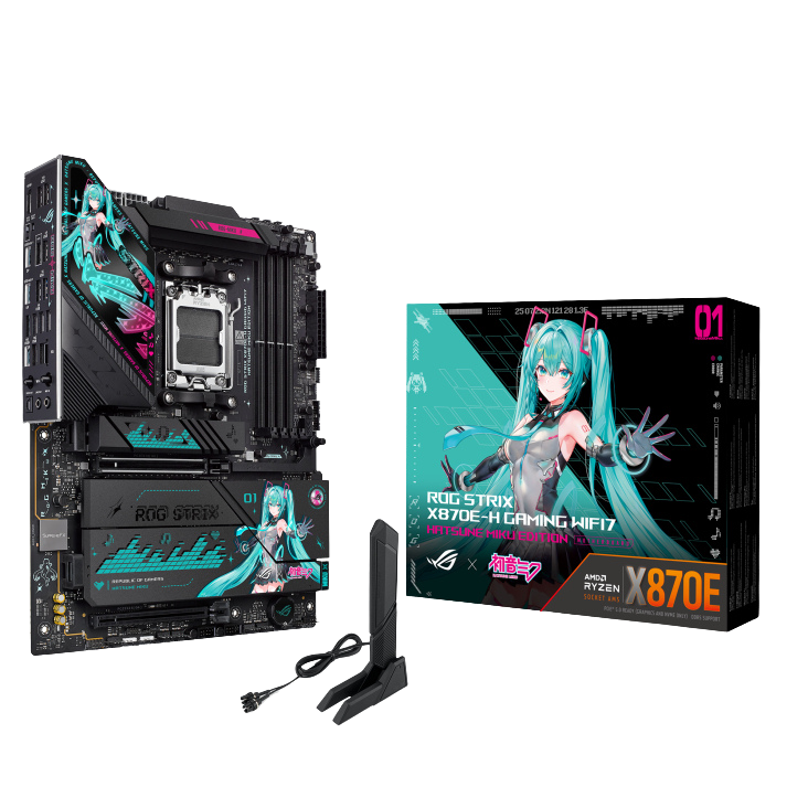 Mother Asus Rog Strix X870e-h Gaming Wifi7 Hatsune Miku Edition Ddr5 Am5