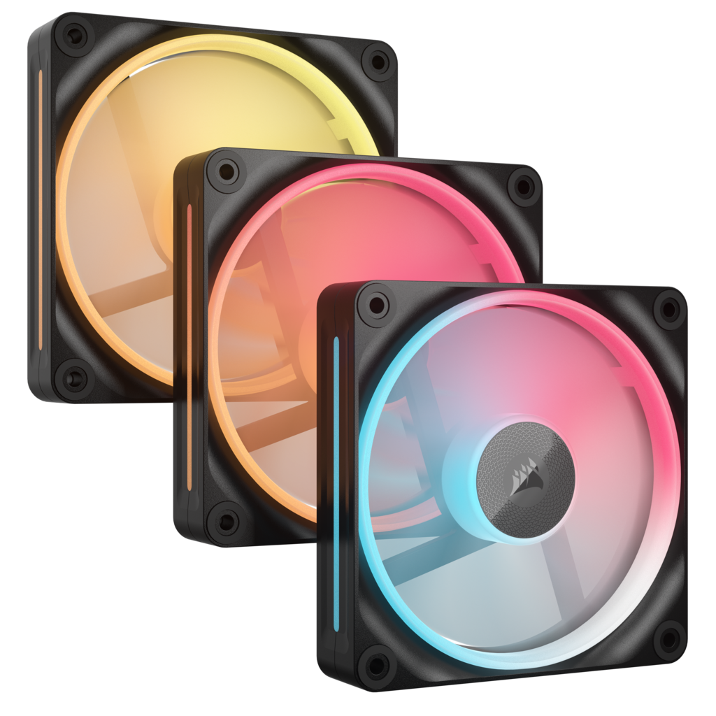 Kit De Ventiladores Corsair Flujo Reversible Icue Link Lx120-r Rgb De 120 Mm X3 Negro