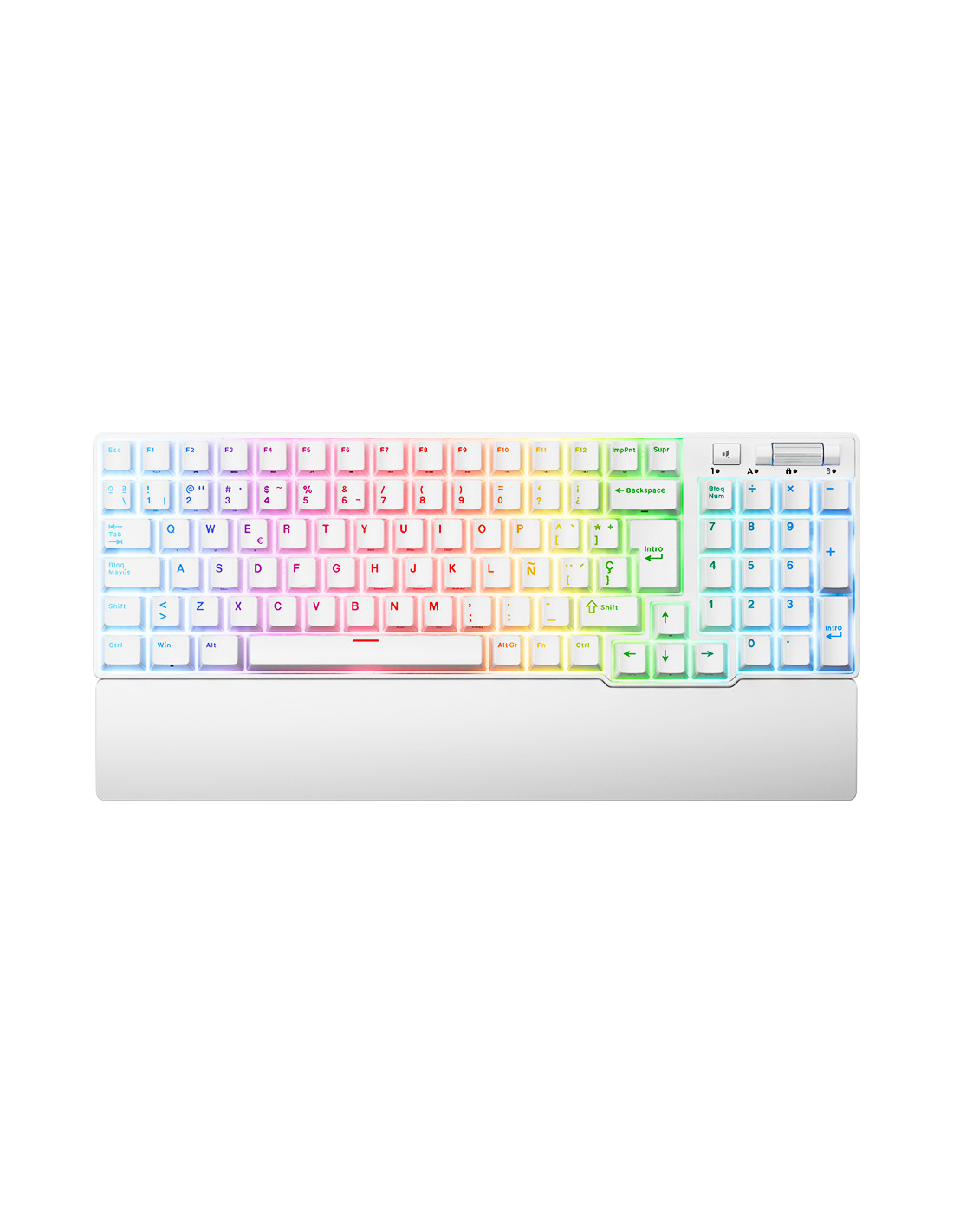 Teclado Royal Kludge Rk96 Wireless White Switch Brown 90%-