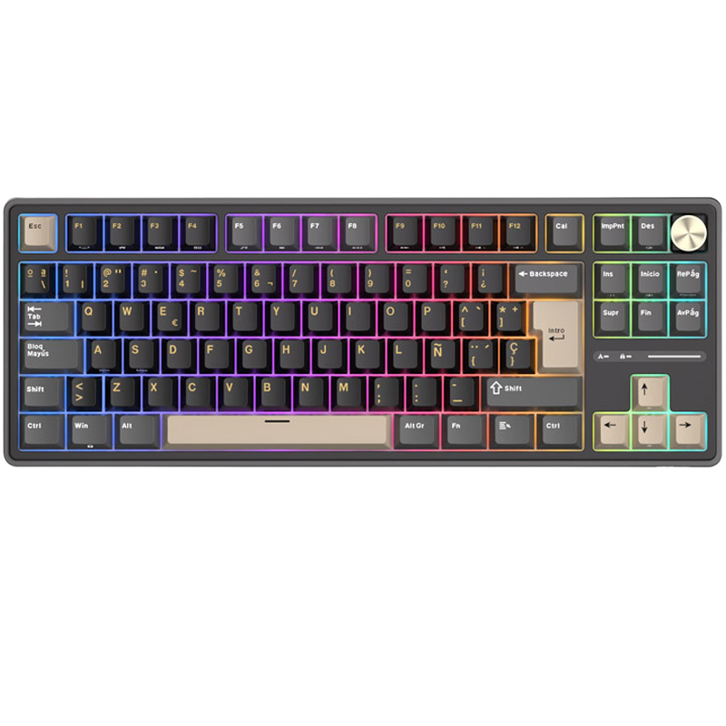Teclado Royal Kludge Rkr87 Pro Phantom Switch Creamy 75%-
