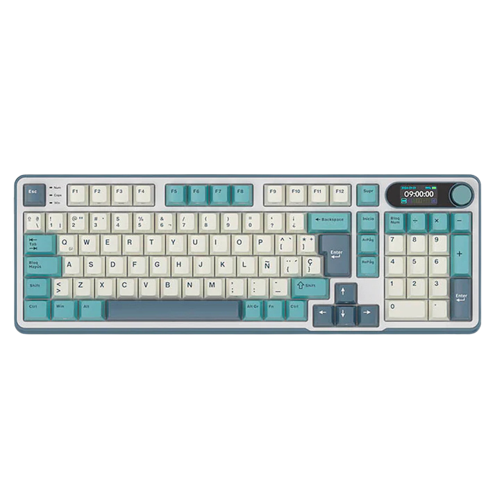 Teclado Royal Kludge Rks98 Wireless Light Cloud Switch Brown 96%