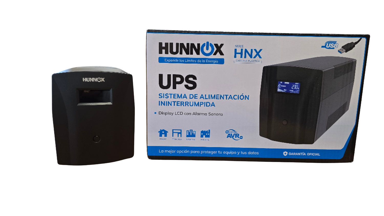 Ups Y Estabilizador Hunnox  1500va Lcd C/usb