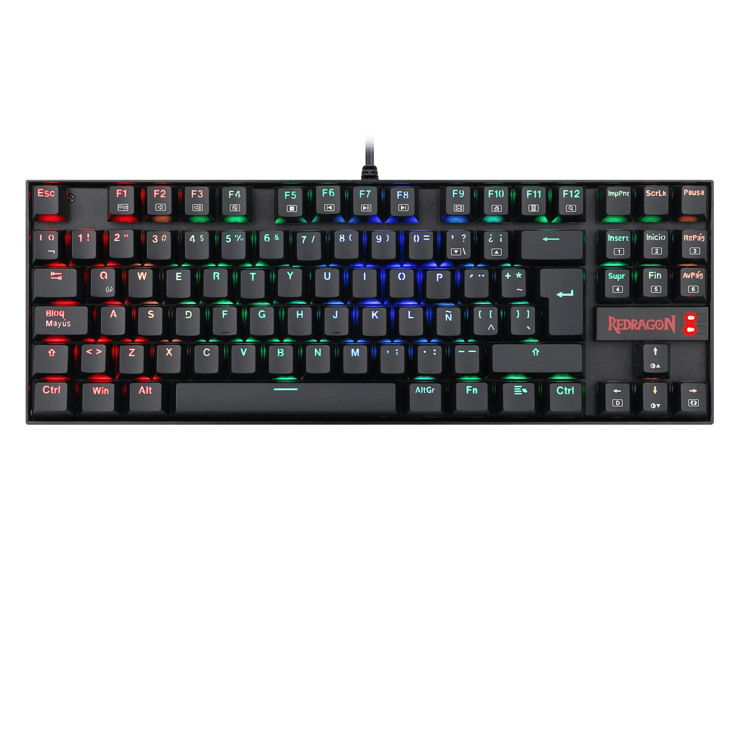Teclado Redragon Kumara K552 Rgb Negro