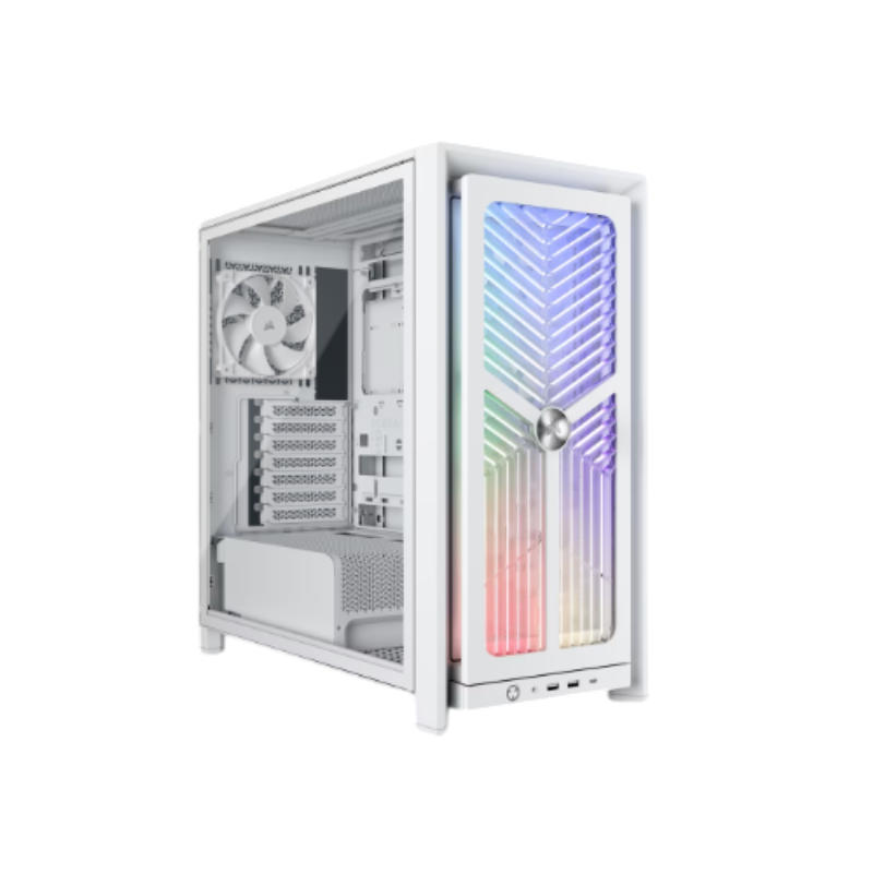 Gabinete Corsair Frame 4000x Rs Mid-tower Tg Fan X3 White