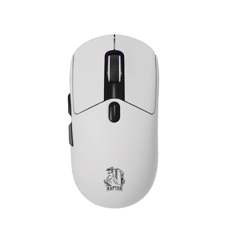 Mouse Gamer Raptor Storm Grip Wireless 7 Botones 24000dpi Rgb Pixart Sensor White