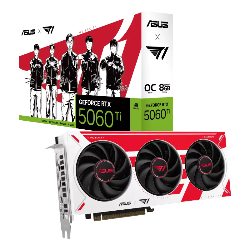 PLACA DE VIDEO ASUS NVIDIA GEFORCE T1 RTX 5060TI OC 8GB