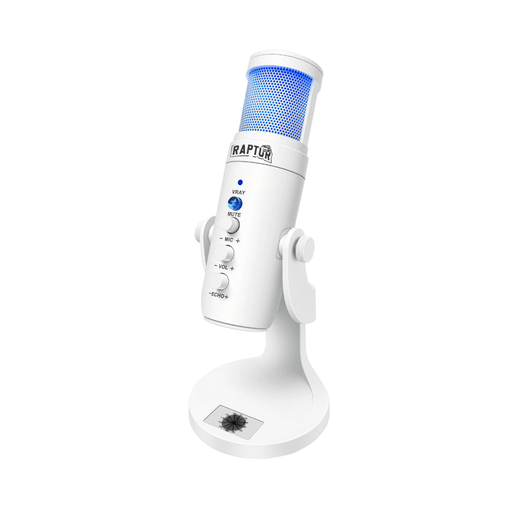 MICROFONO RAPTOR VOX PRO RGB USB P/STREAMING WHITE