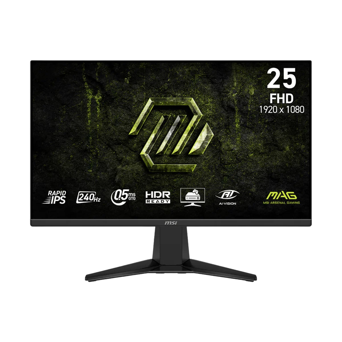 MONITOR GAMER MSI 25" MAG 255F FHD RAPID IPS 240HZ 0.5MS FLAT 2XHDMI + 1XDP (II)