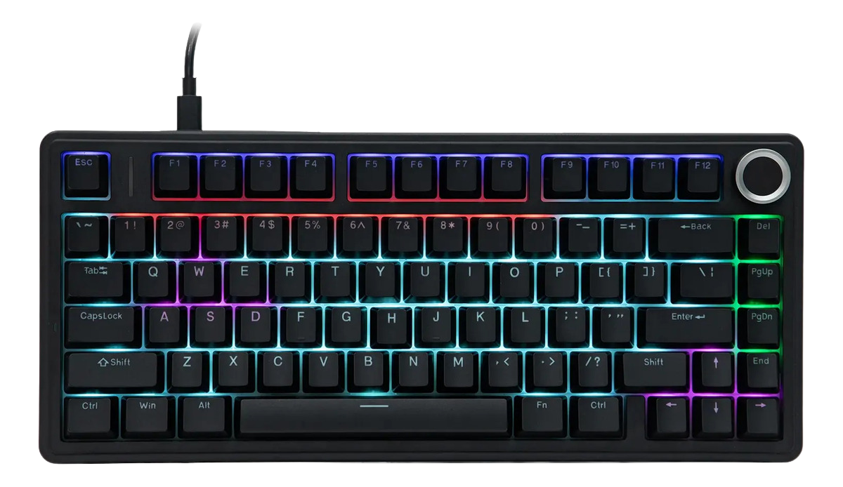 TECLADO MECANICO AULA F75 WIRED NEGRO INGLES 75% SW RED