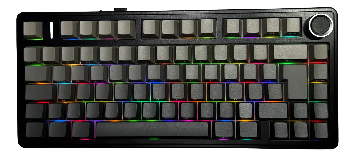 TECLADO AULA F75 BLACK DEGRADÉ MECANICO TRIMODO WIRELESS SP 75% RGB SW REAPER ESPAÑOL