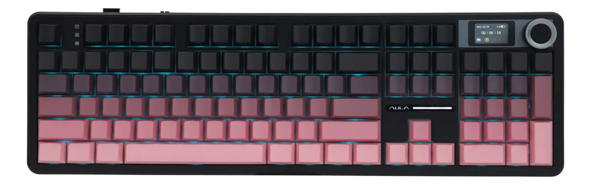 Teclado Aula F108 Pro Black DegradÉ Mecanico Trimodo Wireless Full Rgb Sw Greywood InglÉs Teclado Aula F108 Pro Black DegradÉ Mecanico Trimodo Wireless Full Rgb Sw Greywood InglÉs