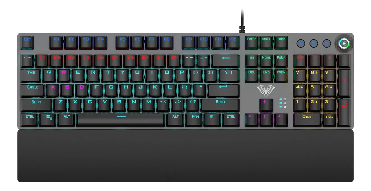 Teclado Aula F2058 Black Sw Blue InglÉs