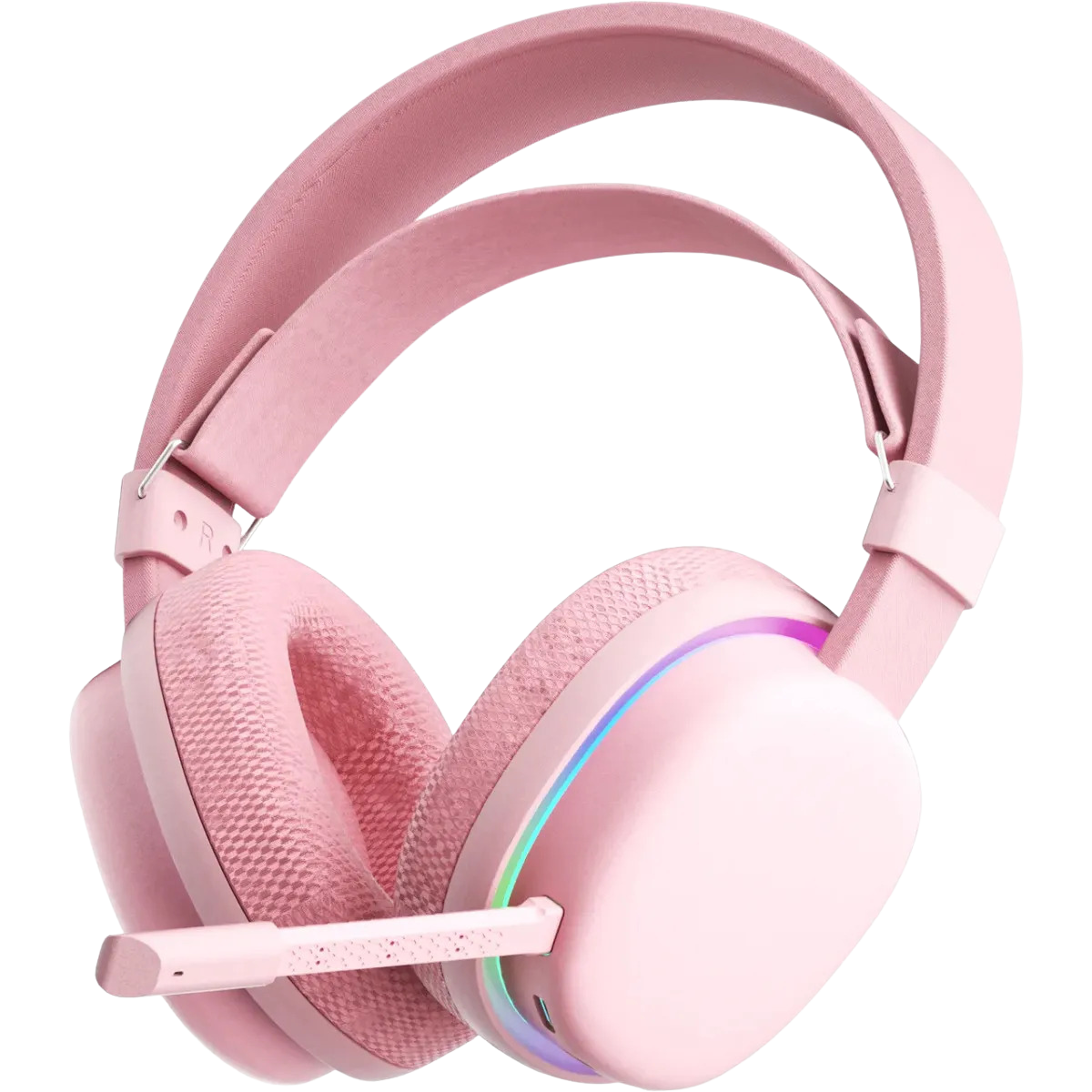 AURICULAR AULA G7 PINK INALAMBRICO USB BLUETOOTH CABLEADO ROSA RGB SURROUND VINCHA AUTOAJUSTABLE