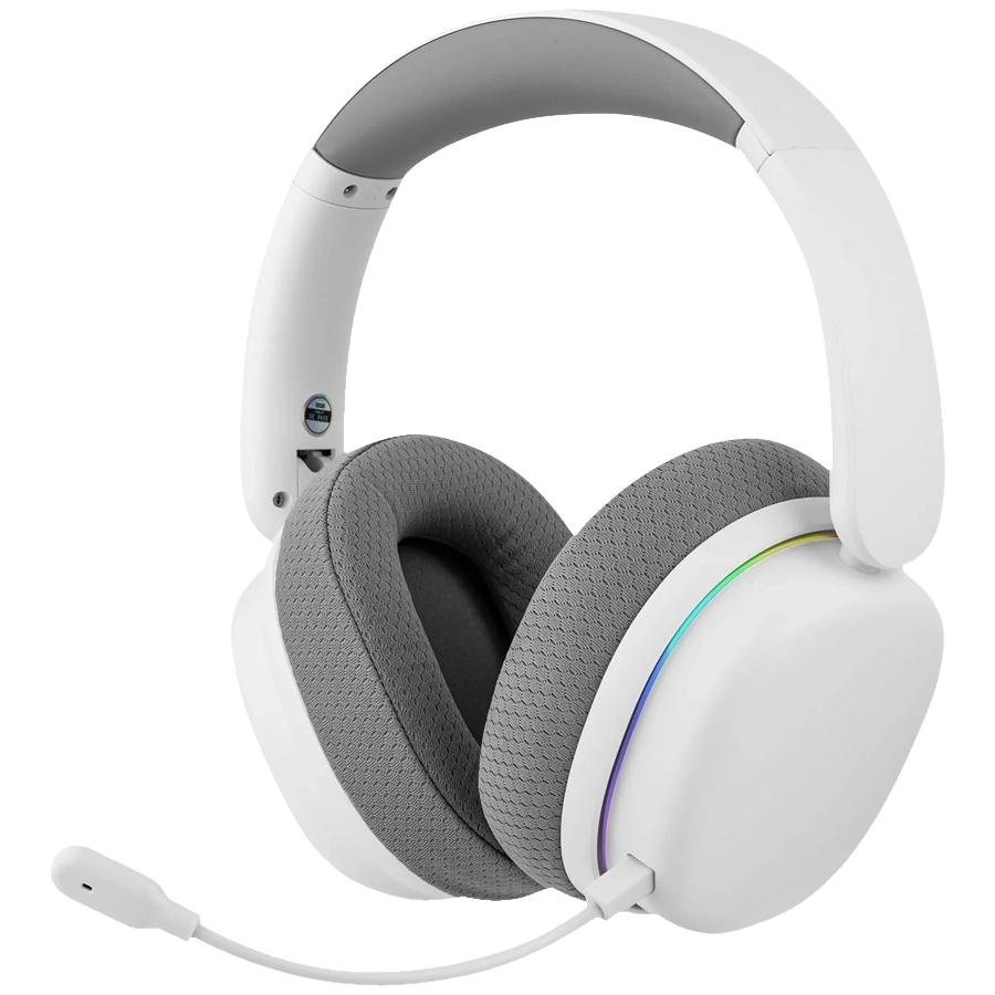 AURICULAR AULA G7 PRO WHITE INALAMBRICO USB 2.4GHZ BLUETOOTH CABLEADO RGB SURROUND PLEGABLES