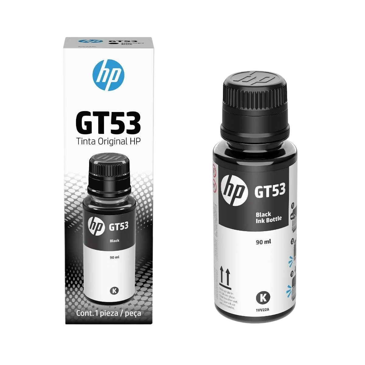 Botella De Tinta Hp Gt53 Negra