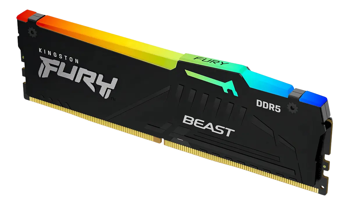 MEMORIA RAM DDR5 KINGSTON 32GB 6000 CL36 MHZ FURY BEAST BLACK RGB