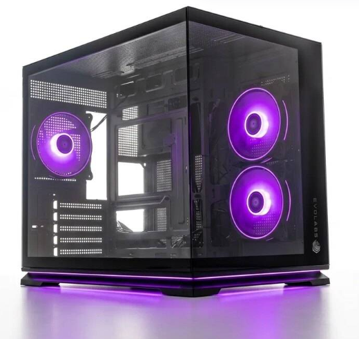 Gabinete Evolabs Luma Evo-310mb Con 3 Ventiladores Argb