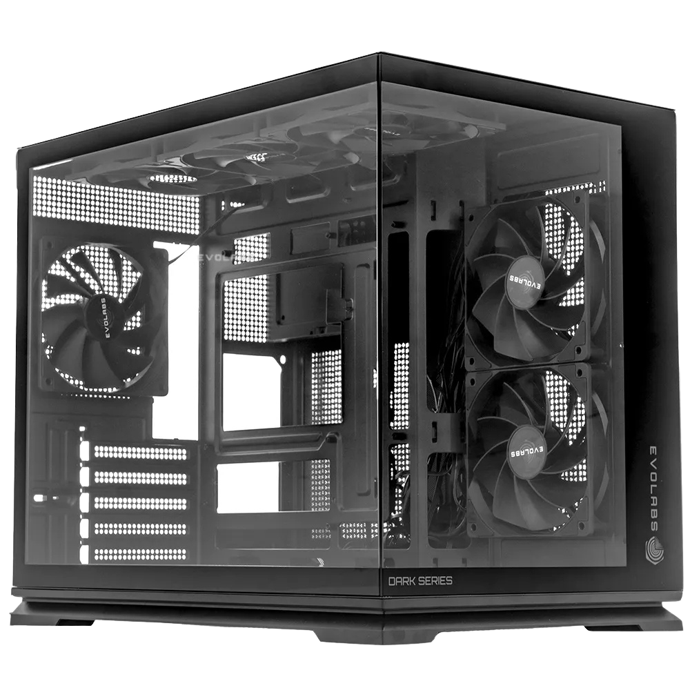 Gabinete Evolabs Luma Dark Evo-315mb Con 6 Ventiladores