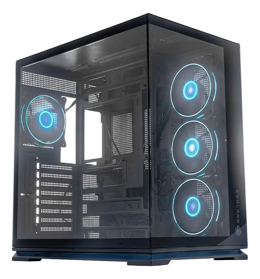 Evolabs Luma X Evo-320ab - Gabinete Gaming Con 4 Ventiladores Argb
